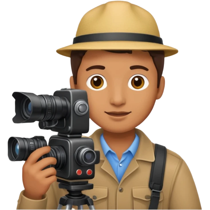 cameraman hold a camera emoji