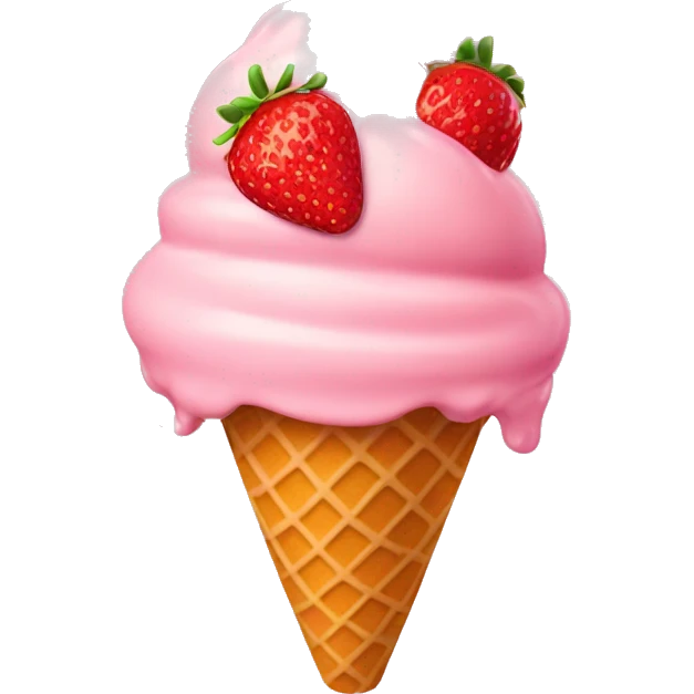 Strawberry ice cream  emoji