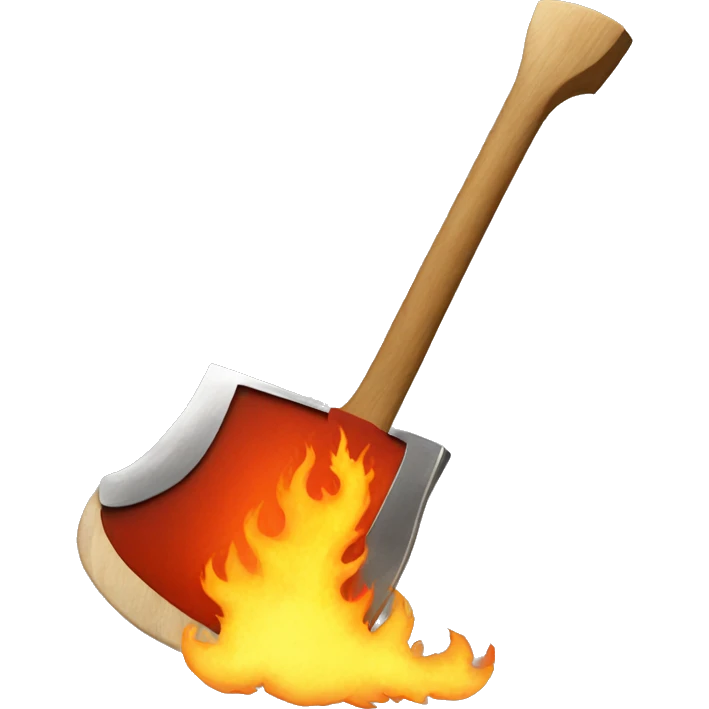 Axe on fire with sunglasses  emoji
