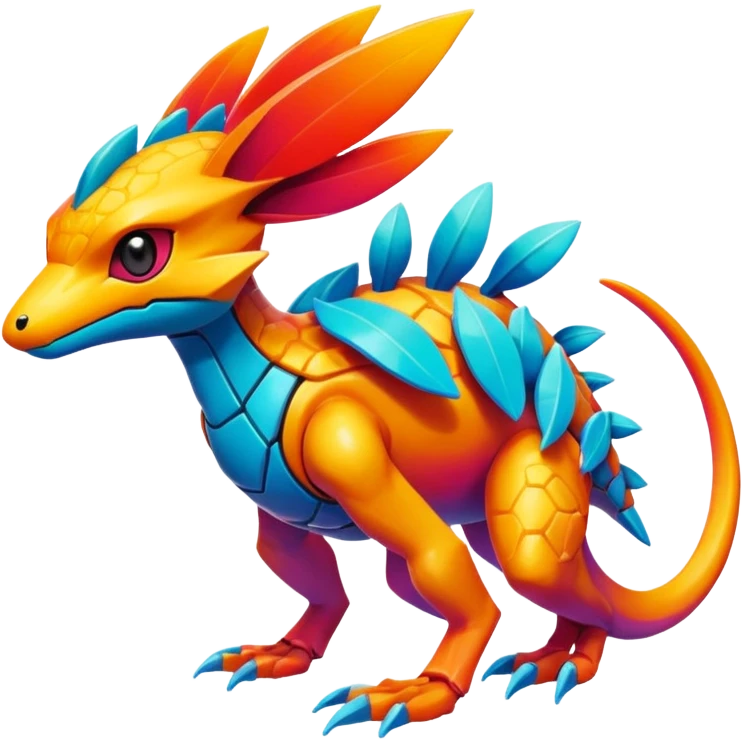  exotic tropical cyber-Protogen-Fakémon-Pokémon-Vernid-creature emoji