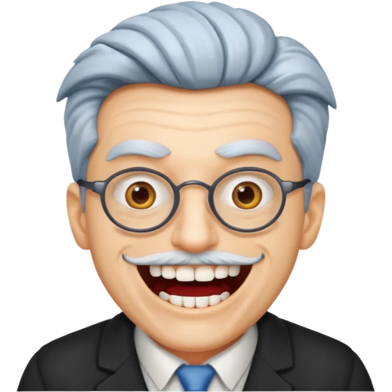 Crazy professor with crowded teeth emoji