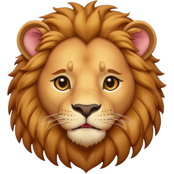 blushing lion emoji