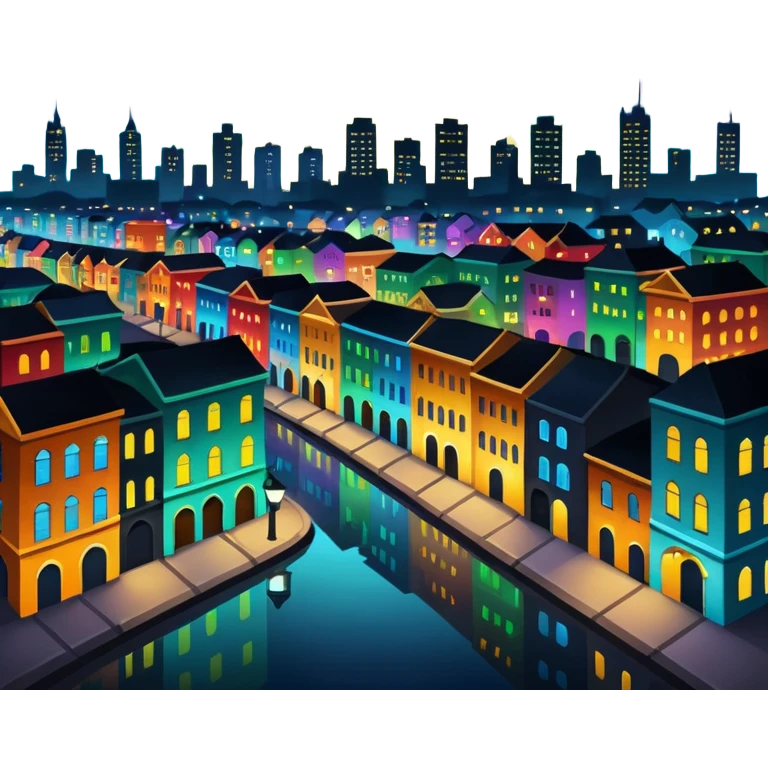 A Nigerian city at night  emoji