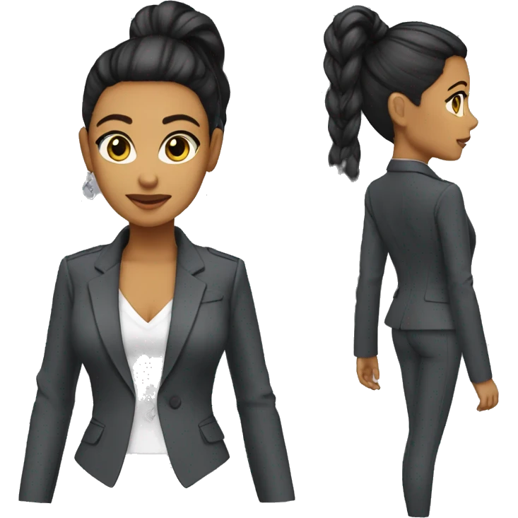 Asteria - English (US), Female, High energy, slight vocal fry	32	White	Striking features, expressive dark eyes, radiant smile	Sleek ponytail, statement earrings, tailored blazer	 emoji