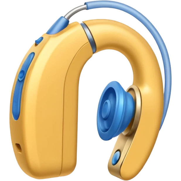 blue hearing aid emoji