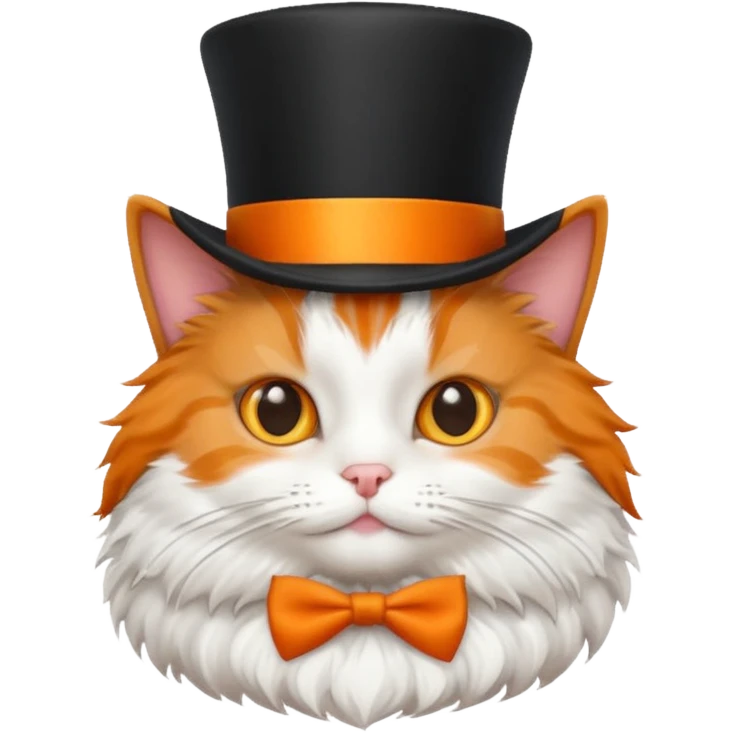 cat wearing a tophat emoji