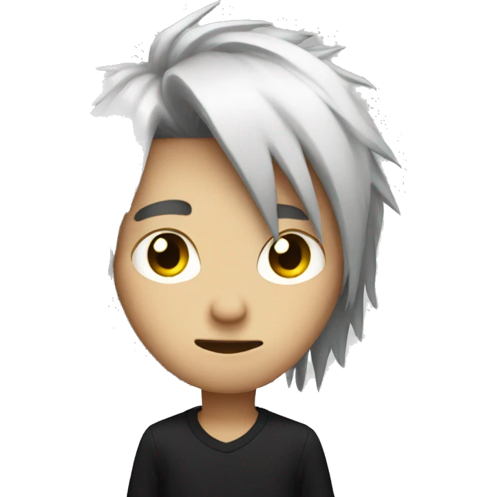 Emo haired boy emoji