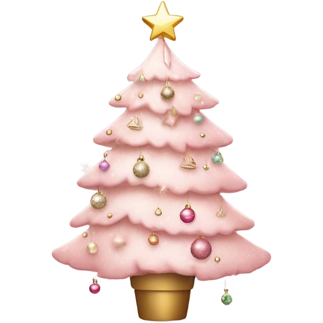 Light pink christmas tree emoji