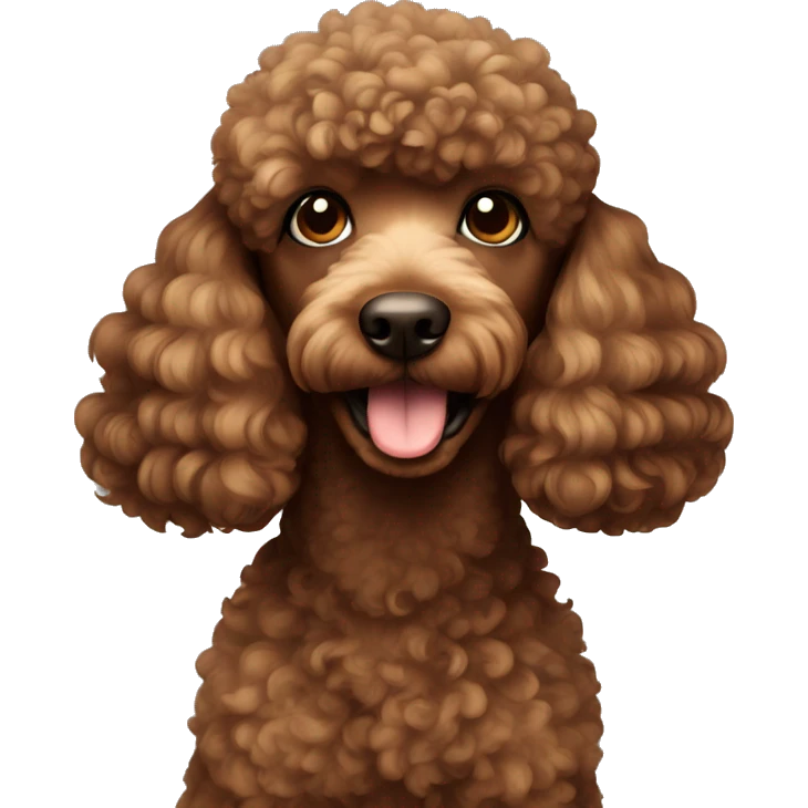 Brown poodle  emoji
