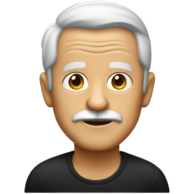old man in black shirt emoji