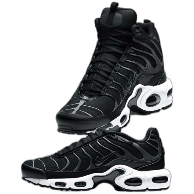 3D perspective nike tn black emoji