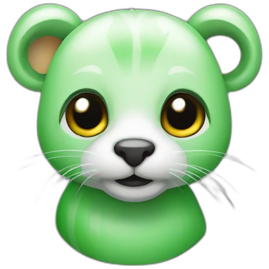 Animal oca de color verde emoji