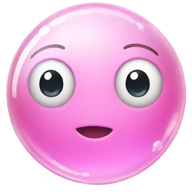Pink soap bubbles emoji