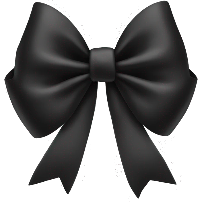 black coquette bow emoji