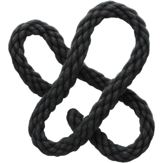 spinning rope, black emoji
