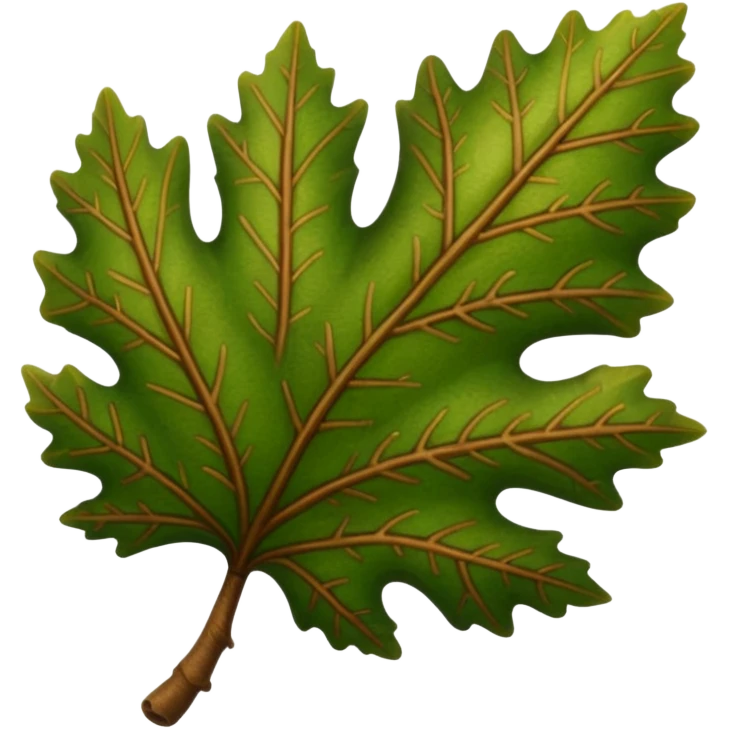 Oak leaf with acorn emoji
