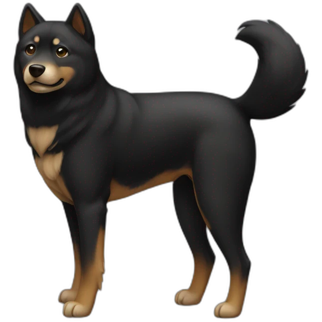 black inu full body emoji