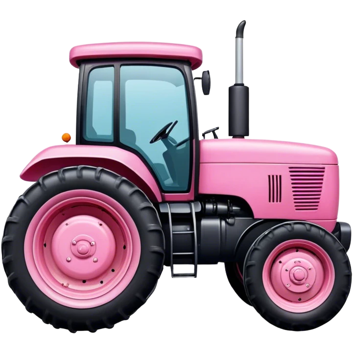 Pink tractor  emoji