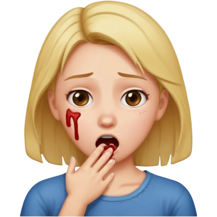 girl emoji doing the choking emote emoji
