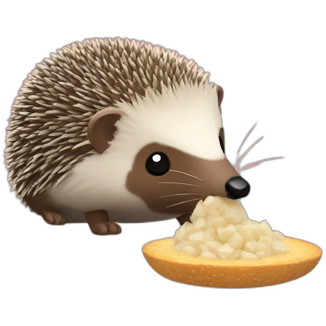 hedgehog eating Velcro emoji
