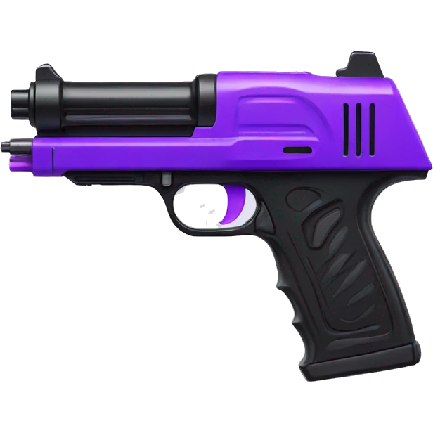 Purple and black Nerf gun with attachments  emoji