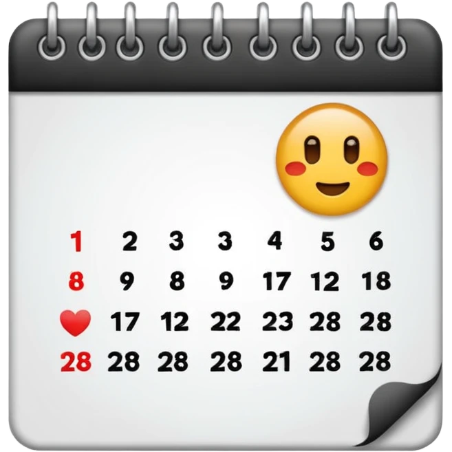 calender 02.28 emoji
