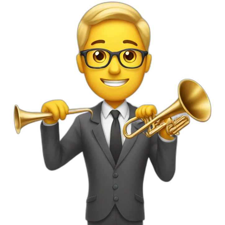 working at home until after family trumpet class emoji