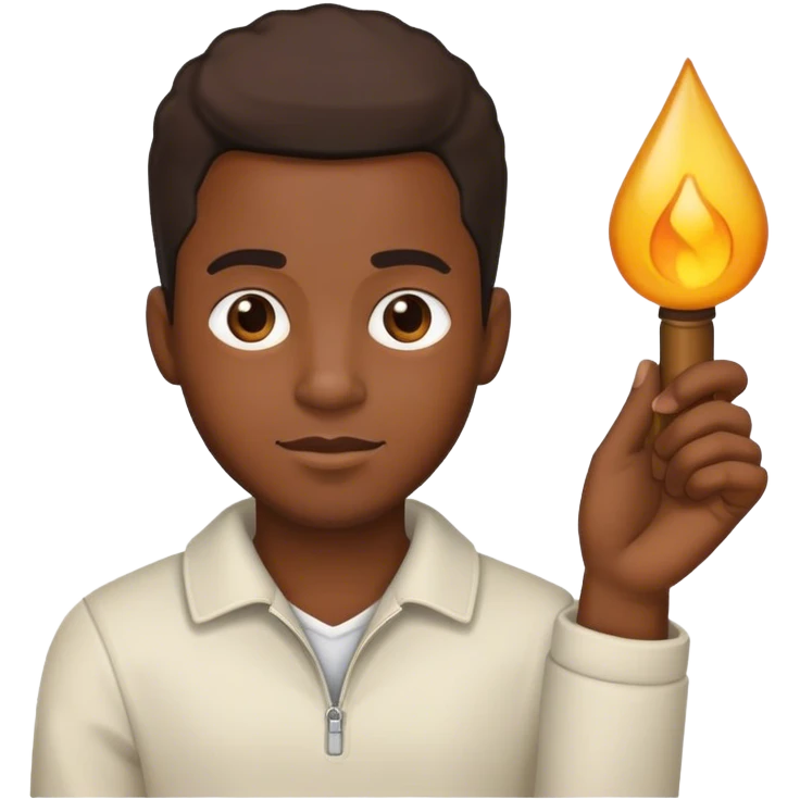 black guy holding a L emoji