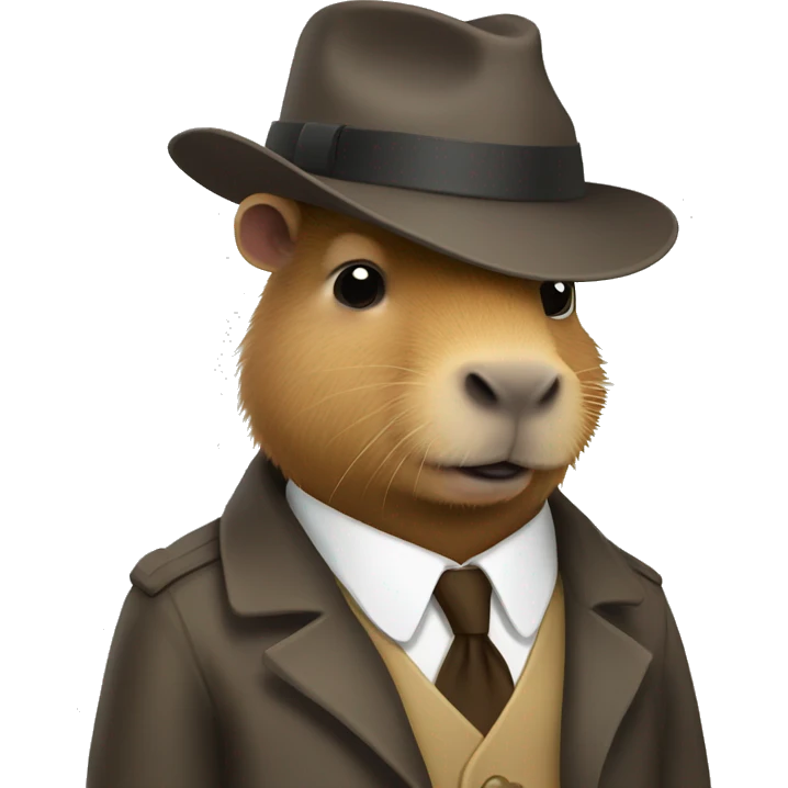 Capybara detective emoji