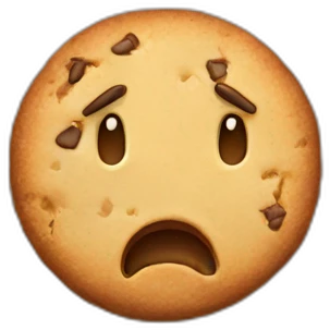 Crying cookie emoji
