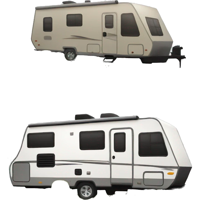 RV Camper flat side view emoji