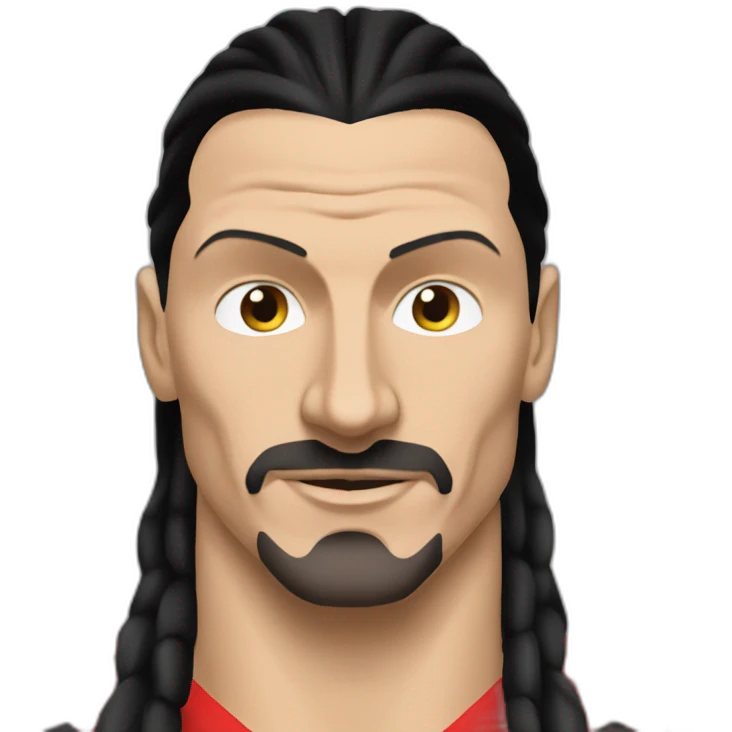 Zlatan ibrahimovic with black hairs emoji