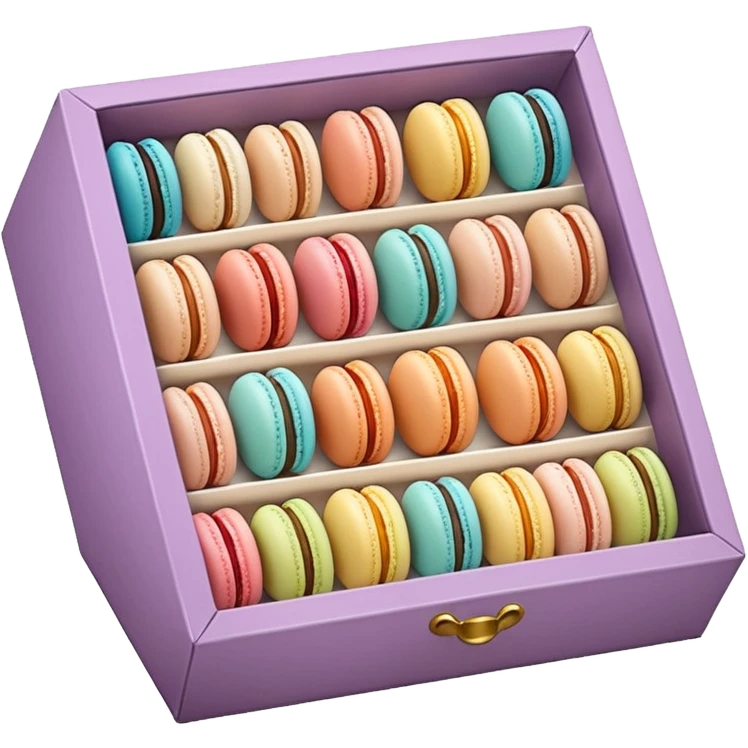 a box of single line of macaron



















 emoji