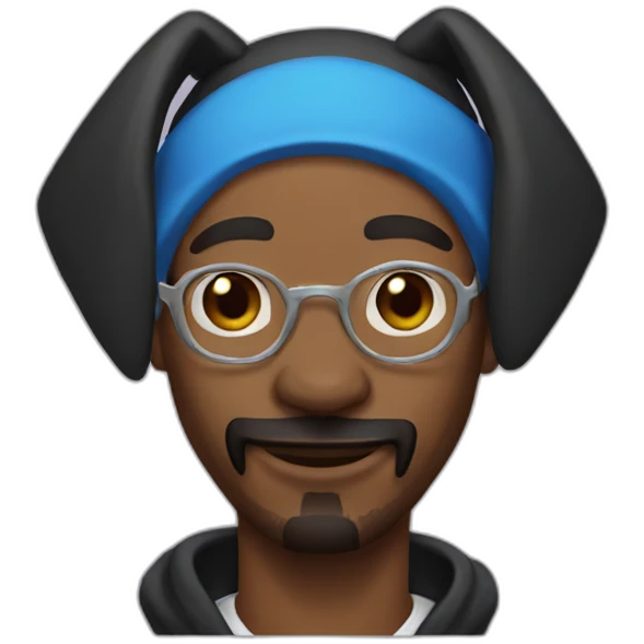 Snoop Dogg with cat ears emoji