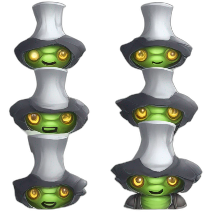 alien chef scifi roguelike rpg style inspired by slay the spire digital art emoji