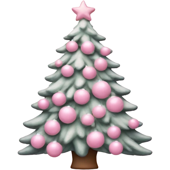 pastel pink christmas tree emoji