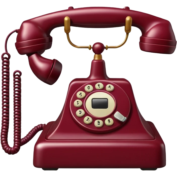 A maroon phone call emoji