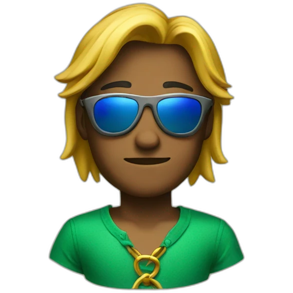 Link with sunglasses emoji