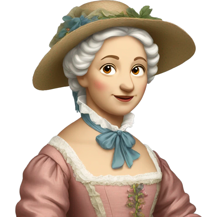 18th century Swiss lady in dress emoji
