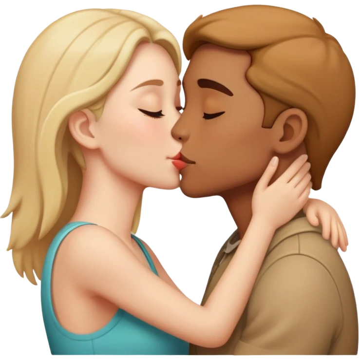 two people kissing emoji