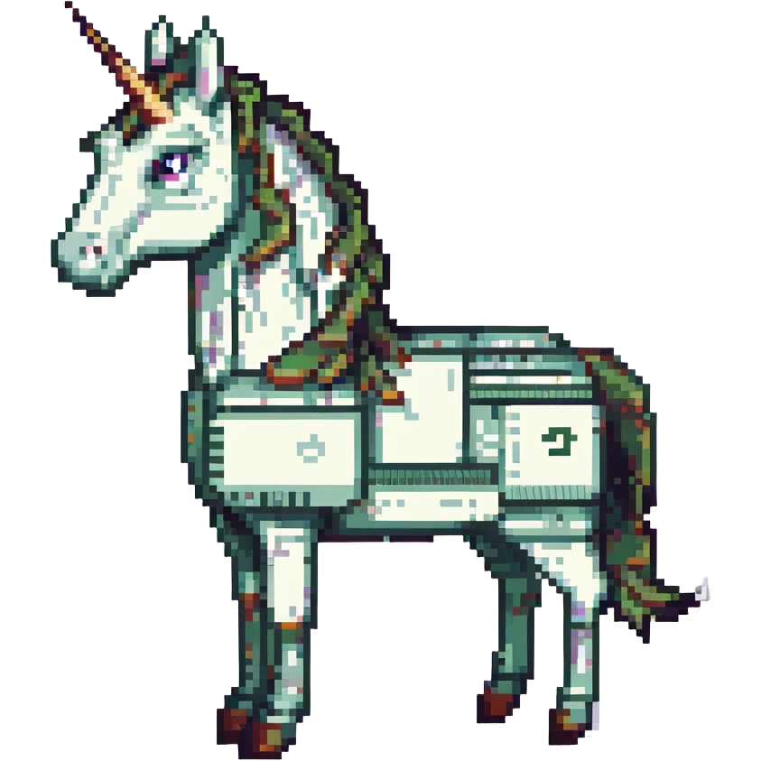 единорог из долларовых купюр, no background emoji