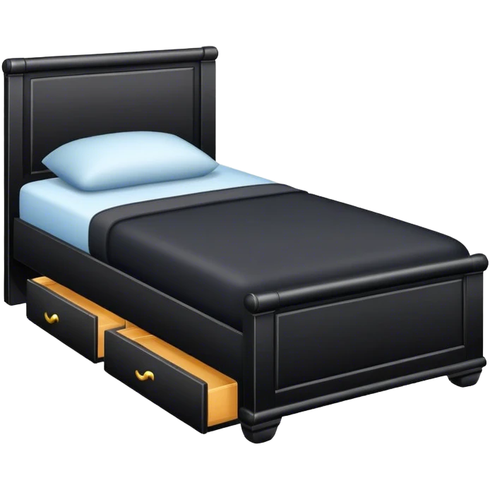  Single Black Bed emoji