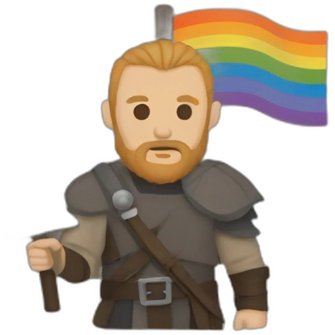 Ragnar Lothbrok gay flag emoji