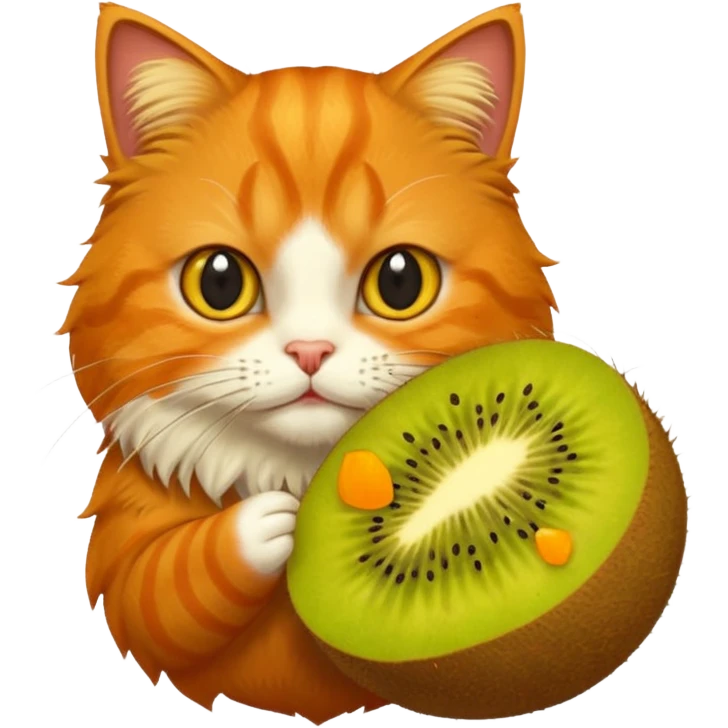 cat with kiwi emoji