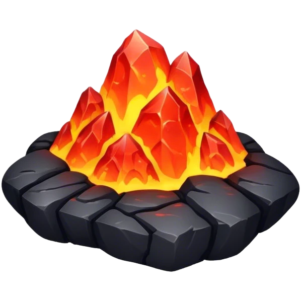 Shiny rock lava lava emoji