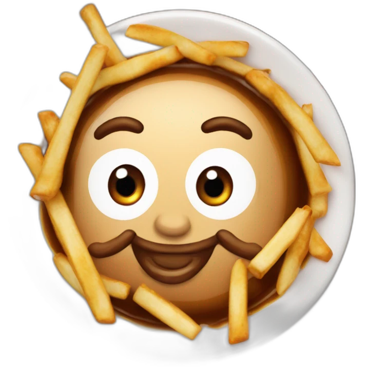 Poutine fait un bisou à Macron emoji