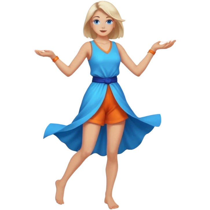 14 старший аркан - Помірність. Це буде жінка в повний зріст, що тримає в руках два шари енергії - холодну і гарячу. І ці енергії змішуються , тянучи за собою хвости, а вона ними жонглює emoji