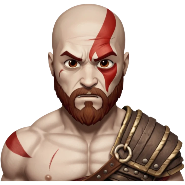 Visage de Kratos du jeu PlayStation emoji