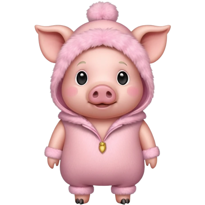 Pig wearing a costume emoji