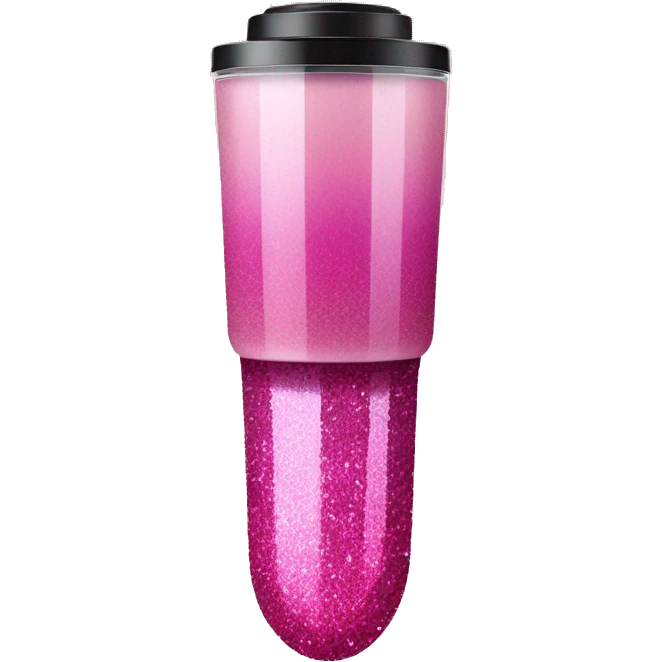 Pink ombre blender with glitter  emoji